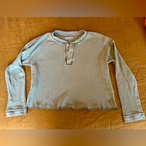 Everlane Waffle Knit Henley - S